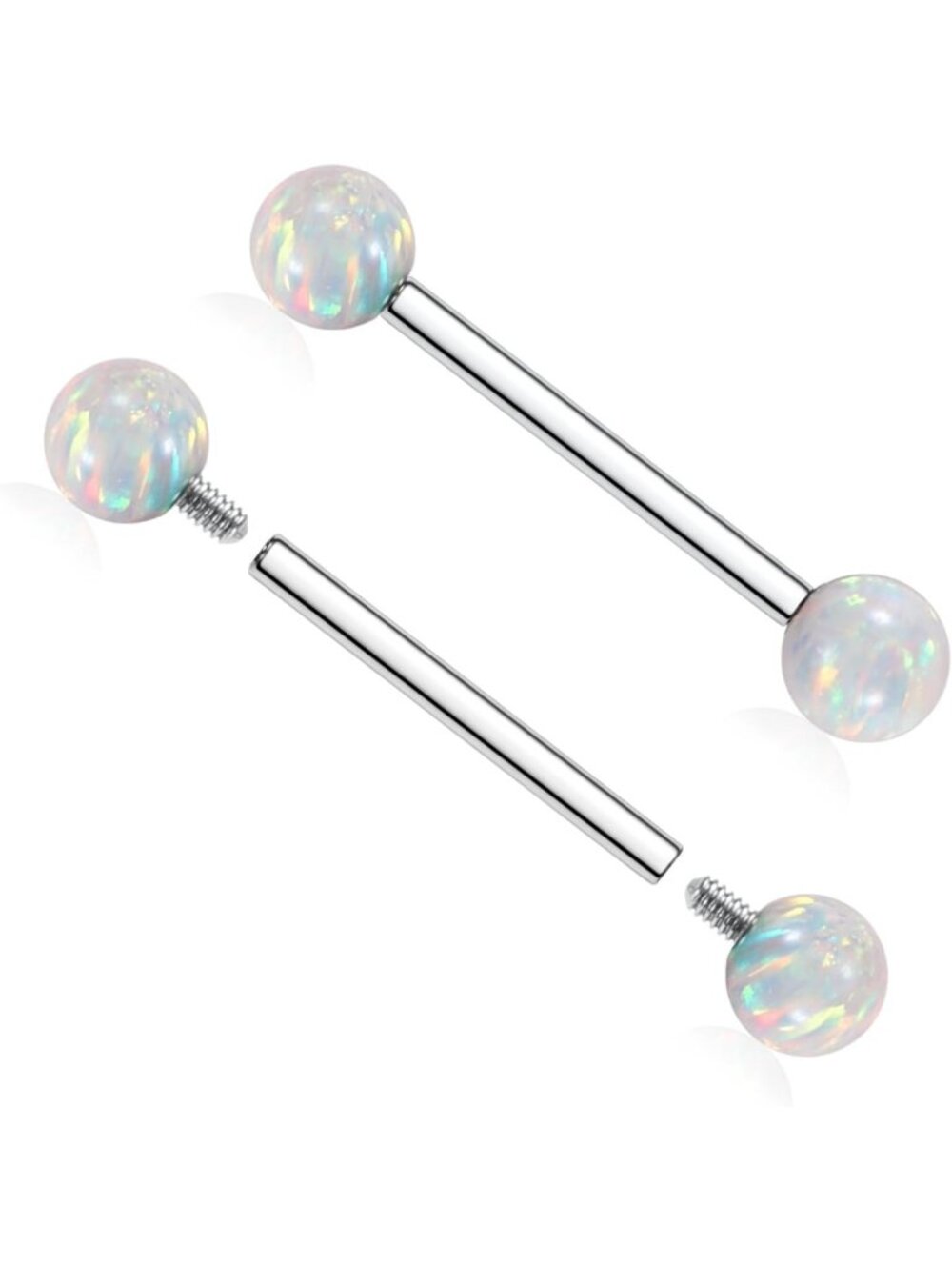 Stylish G23 Titanium Nipple Rings & Tongue Bars - 14G Internally Threaded